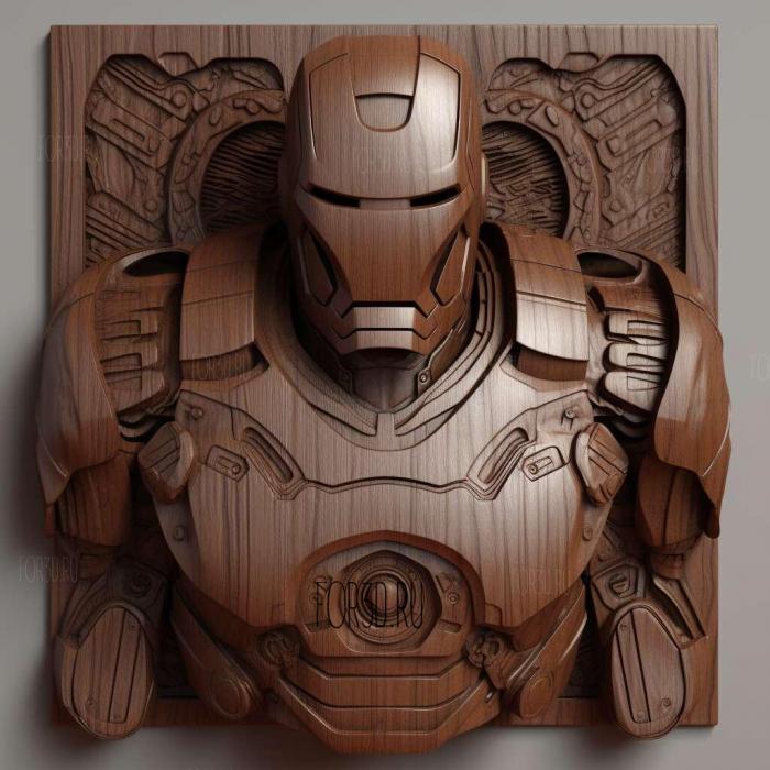 iron man 2 stl model for CNC